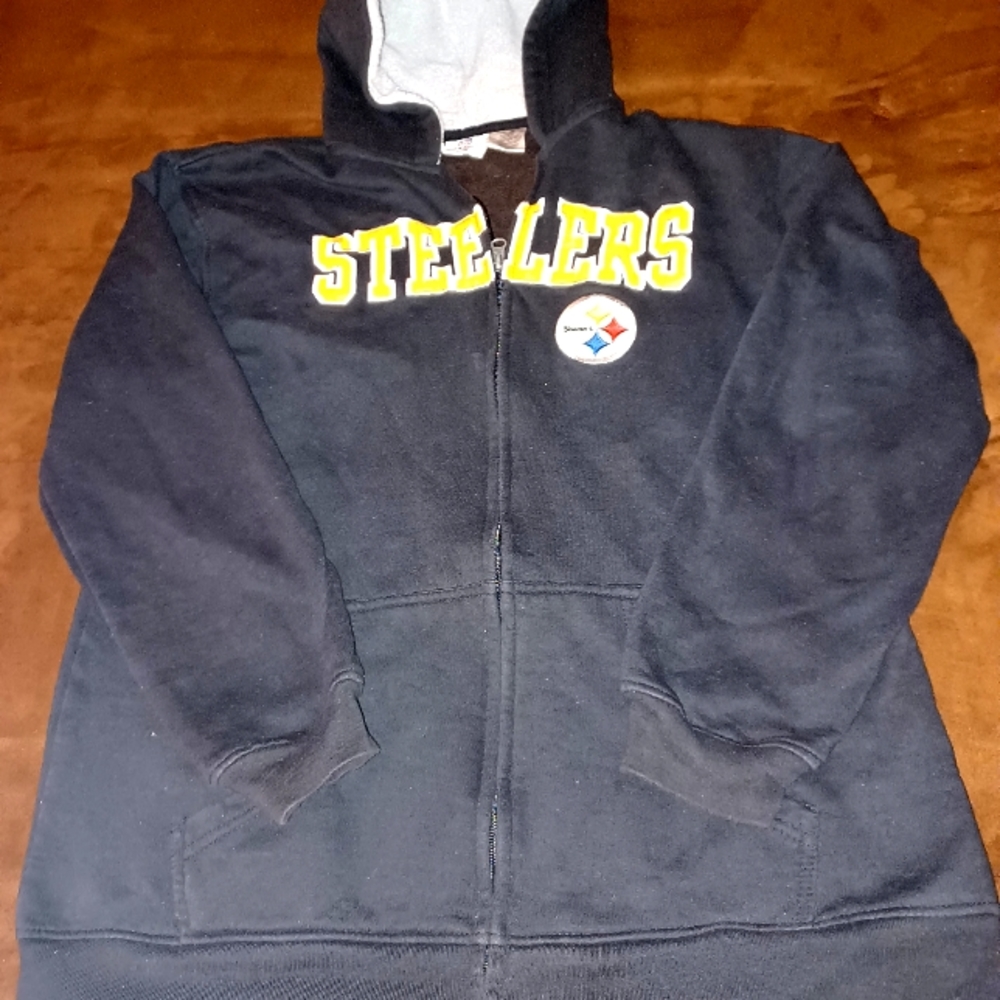 STEELERS NWOT hooded sweatshirt/jacket size Large youth